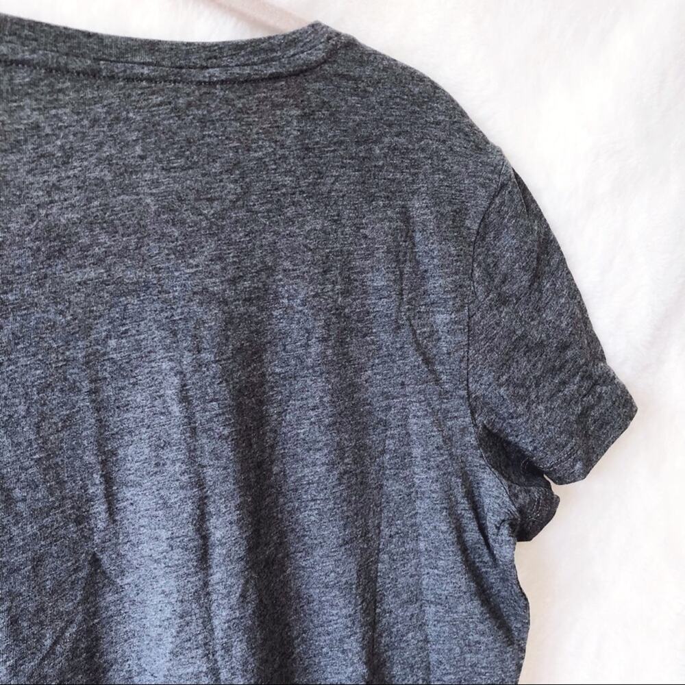 Banana Republic Gray Pleat Flounce Hem Top - Picture 2 of 14